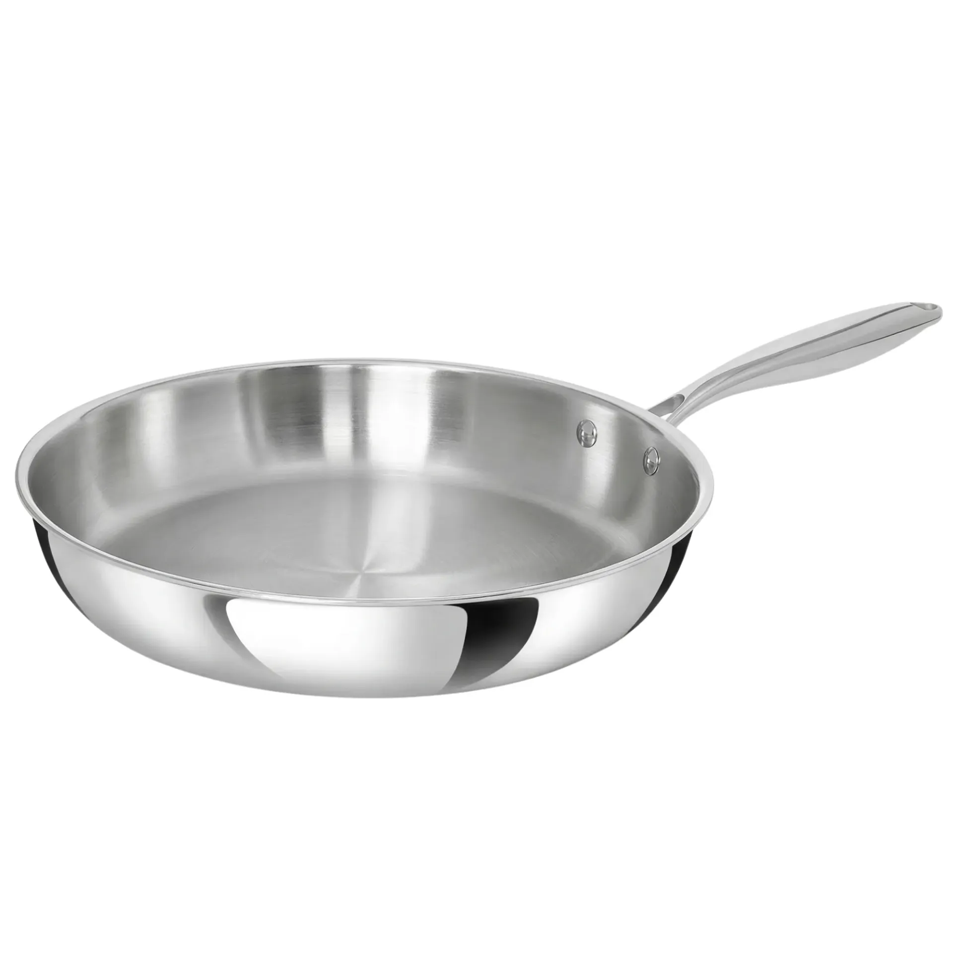 [POELE-INOX-1810-32] TeCuisine - Poêle Inox 18/10 Triply – Cuisine Naturelle - 32 cm