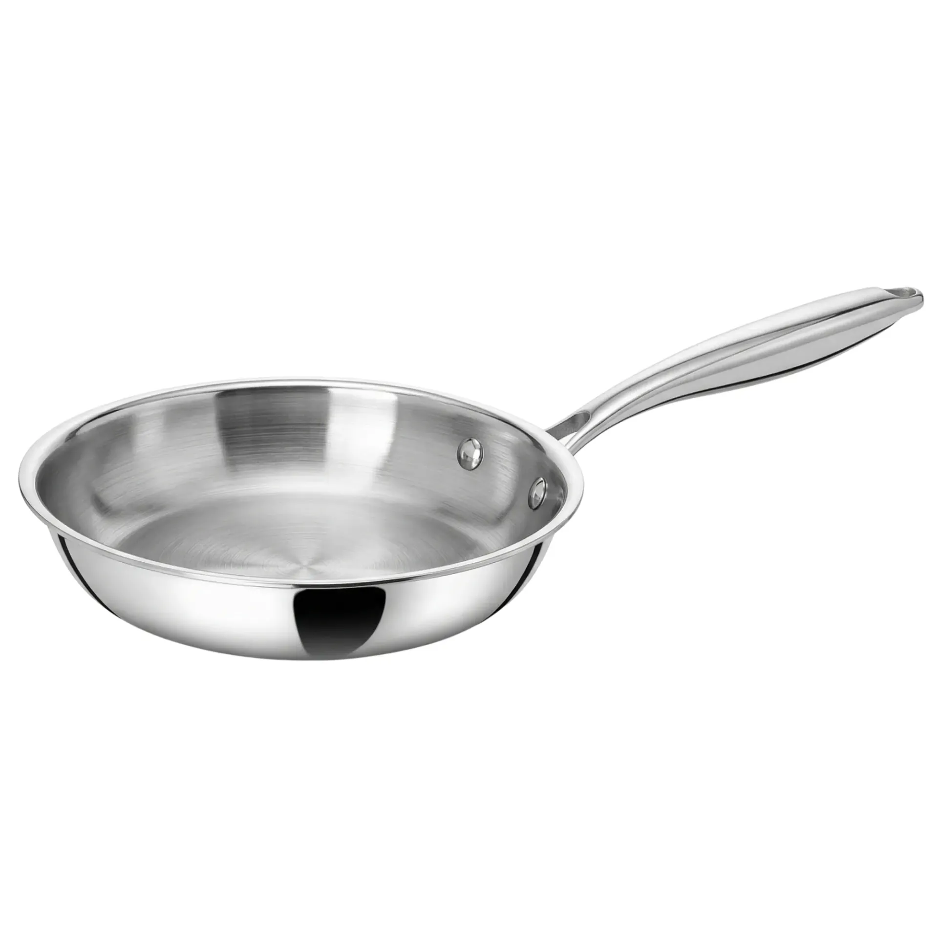 [POELE-INOX-1810-22] TeCuisine - Poêle Inox 18/10 Triply – Cuisine Naturelle - 22 cm